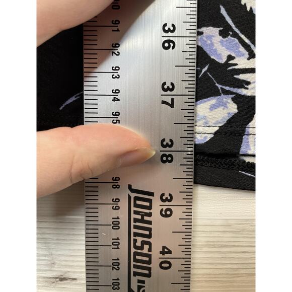 Mix by 41 Hawthorn Dress Womens Medium Black Purple Floral Wrap Sleeveless Lined - Picture 3 of 10